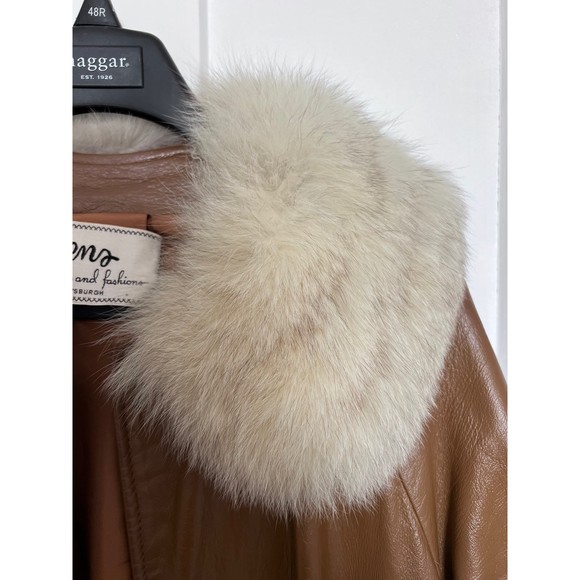 Vintage Romay Fur Collar Leather Jacket - Picture 4 of 11